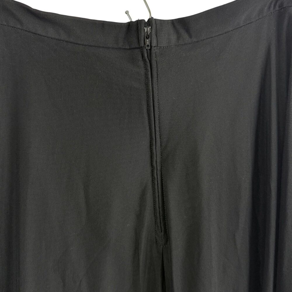 tadashi shoji black maxi skirt vintage glamour formal mesh womens 12 - Picture 6 of 8